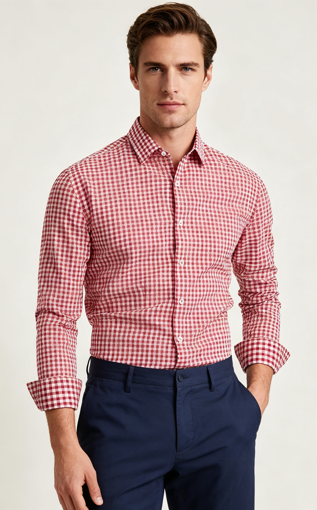 Men's Premium Smart-Casual Plaid Button-Down Shirt