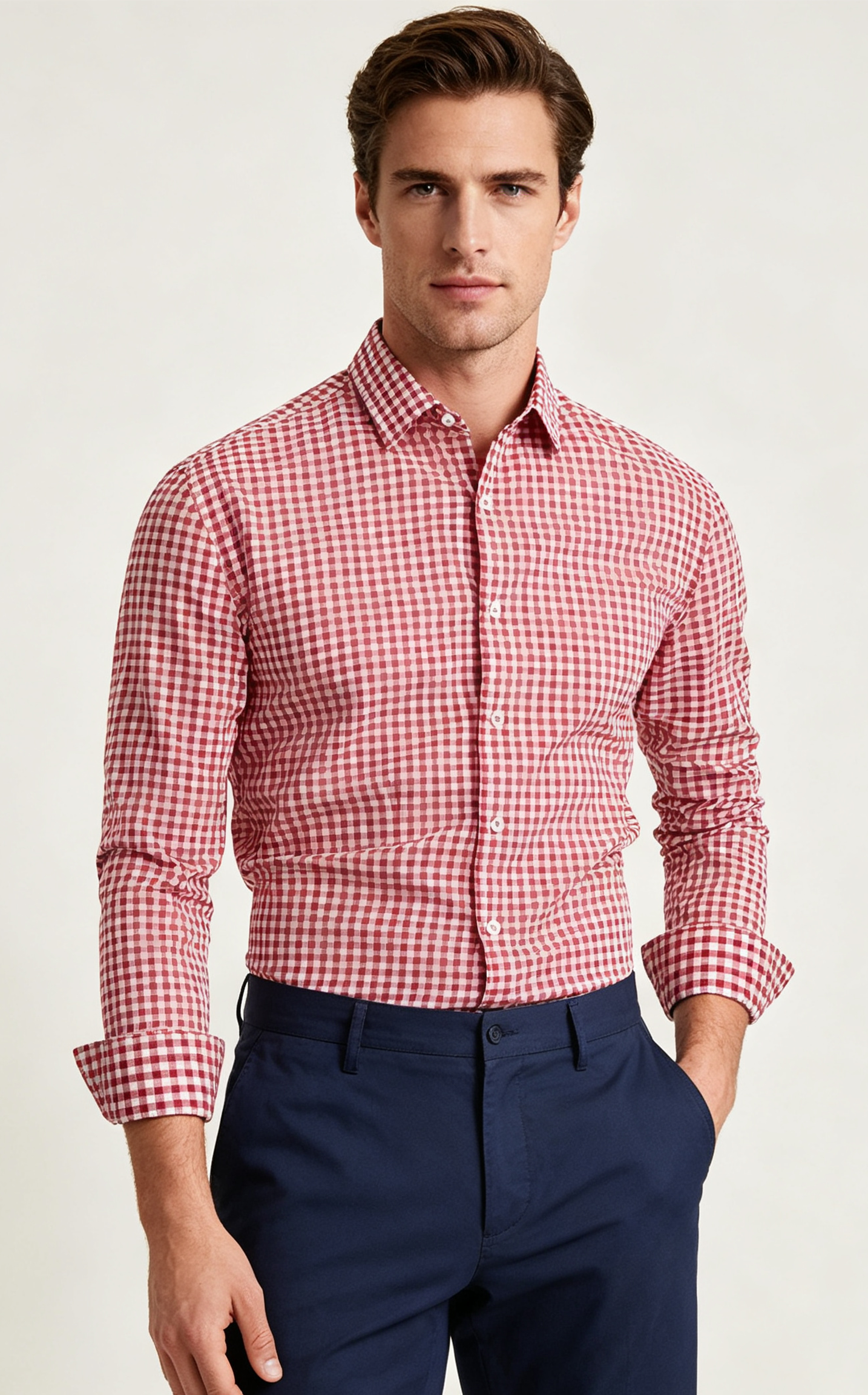 Men's Premium Smart-Casual Plaid Button-Down Shirt