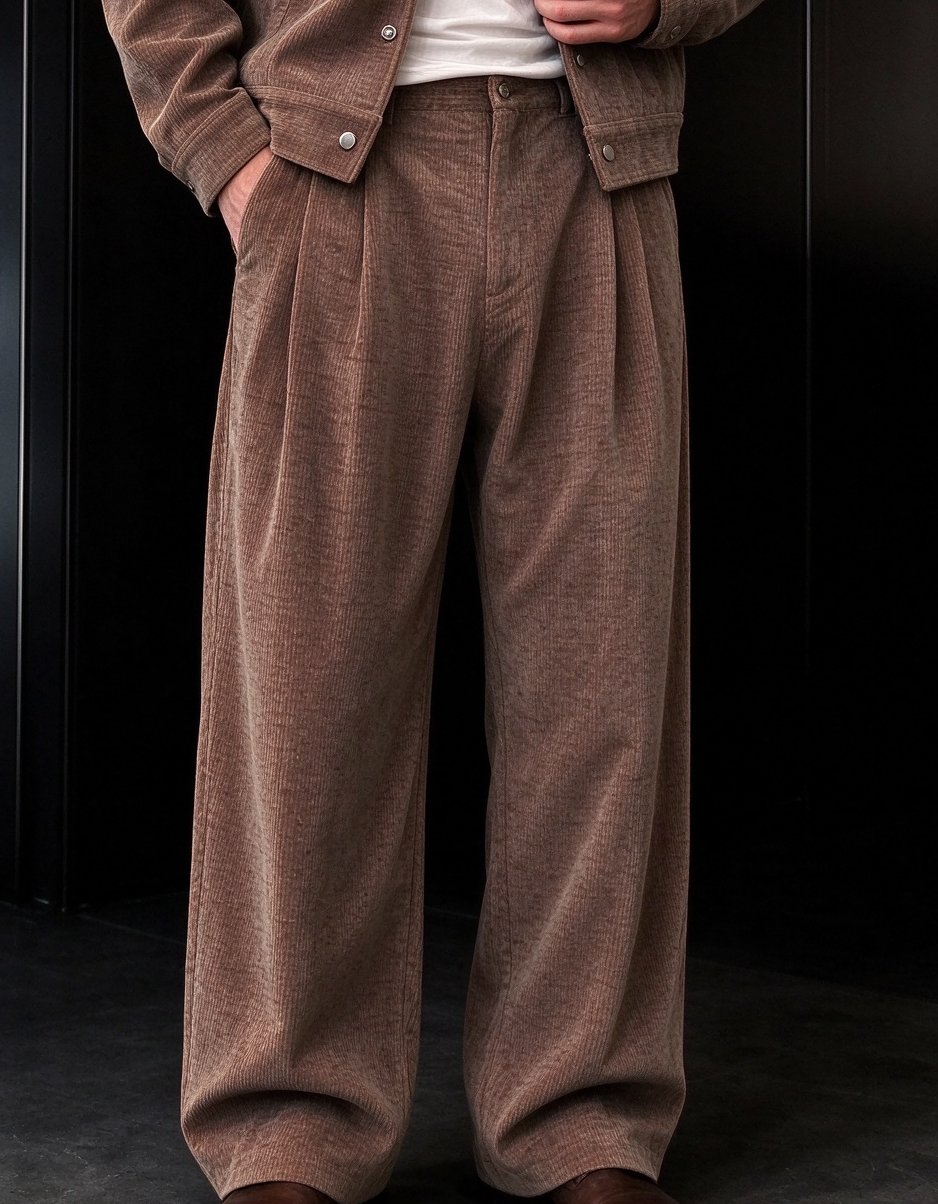 Men's Chenille Collared Jacket Set