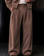 Men's Chenille Collared Jacket Set