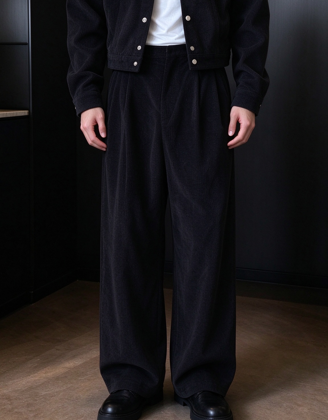 Men's Chenille Collared Jacket Set