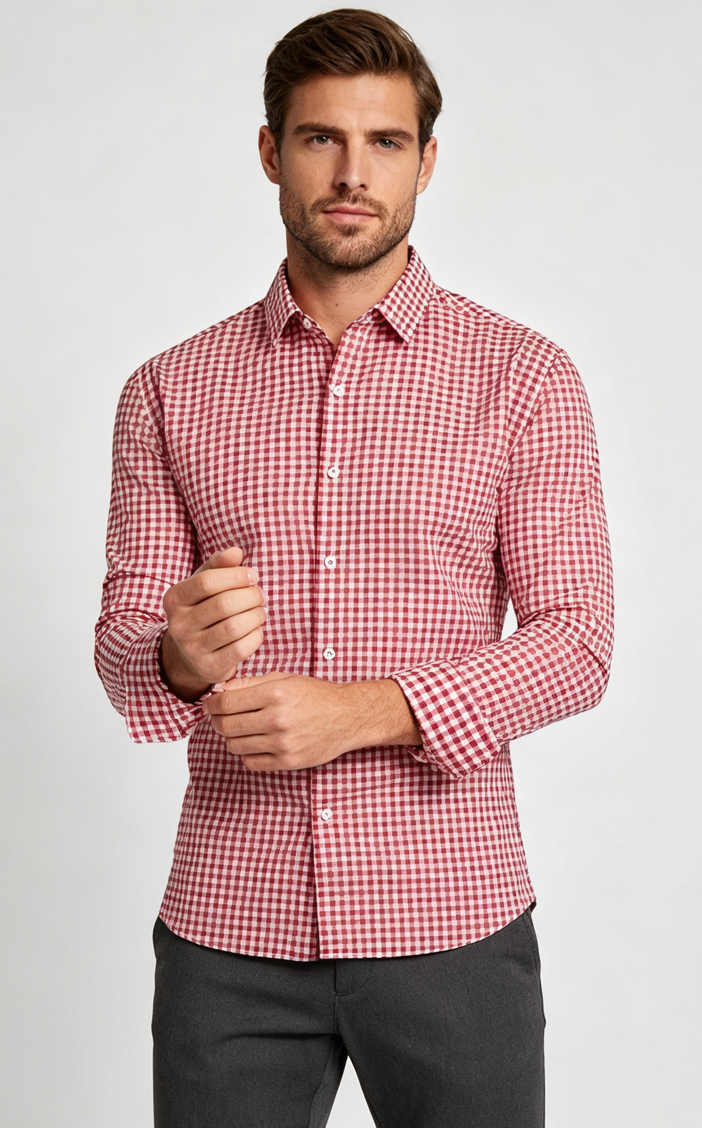 Men's Premium Smart-Casual Plaid Button-Down Shirt