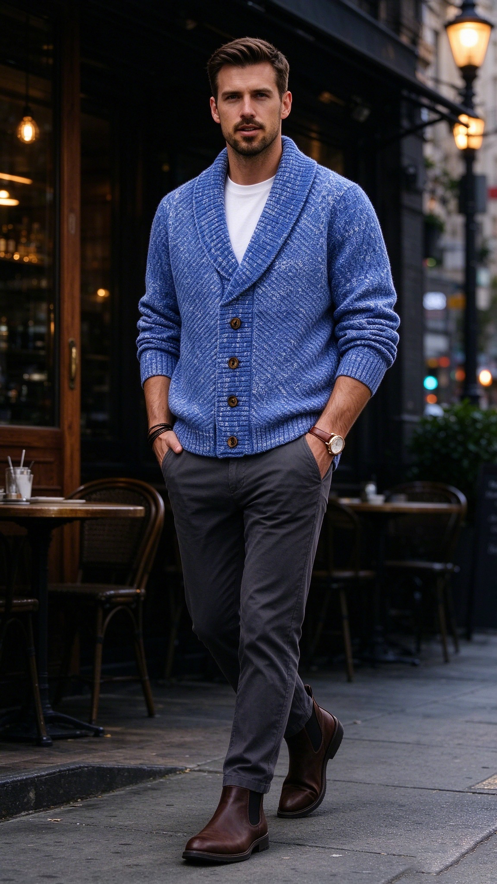 Men's Retro Knit Cardigan