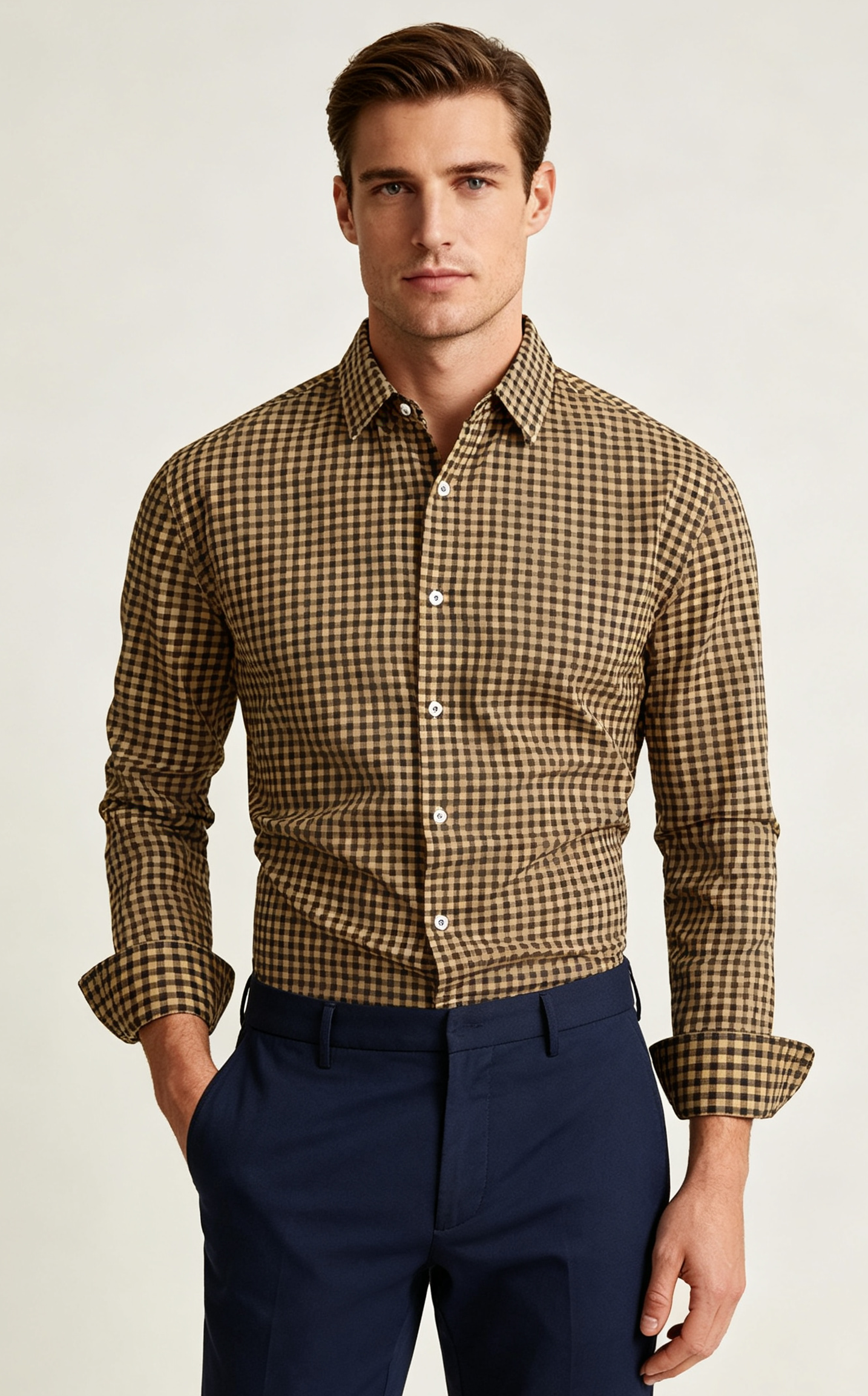 Men's Premium Smart-Casual Plaid Button-Down Shirt