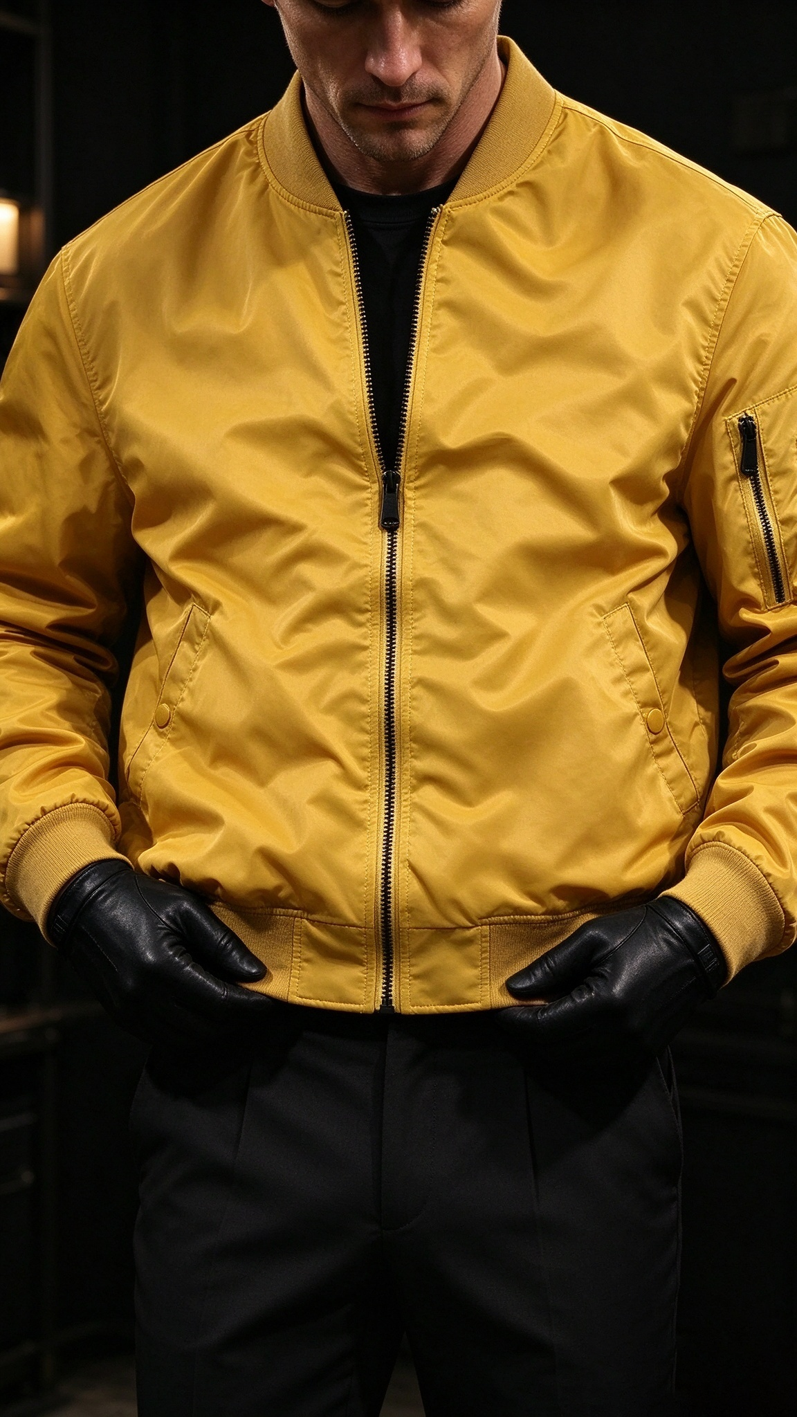 Men's Stand-Collar Bomber Jacket
