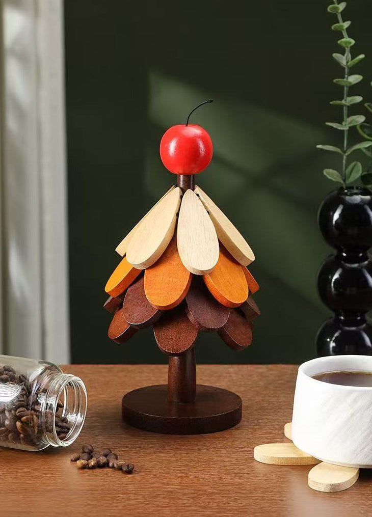 Christmas Tree Wooden Heat Insulation Trivet