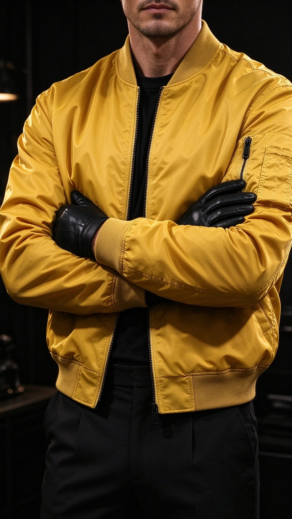 Men's Stand-Collar Bomber Jacket