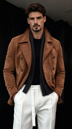 Men's Vintage Double-Breasted Jacket