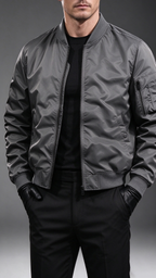 Men's Stand-Collar Bomber Jacket