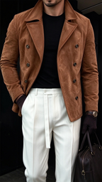 Men's Vintage Double-Breasted Jacket