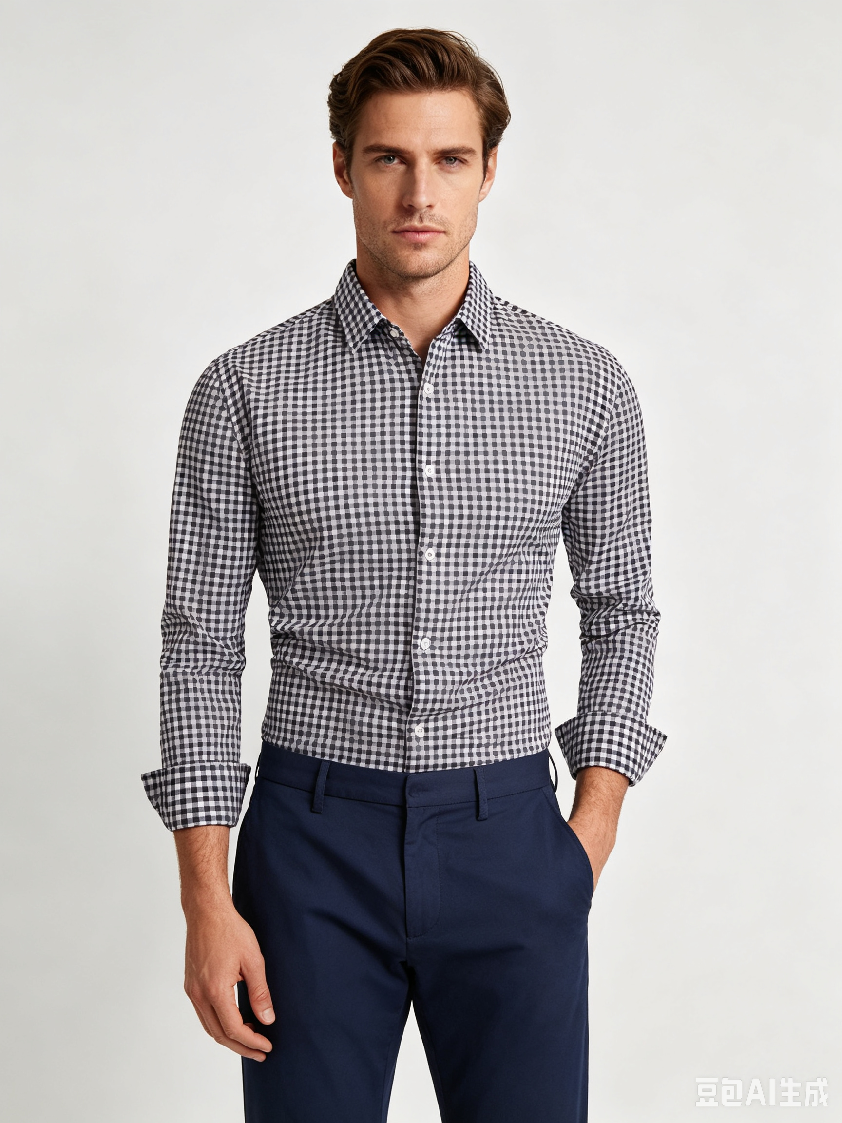 Men's Premium Smart-Casual Plaid Button-Down Shirt