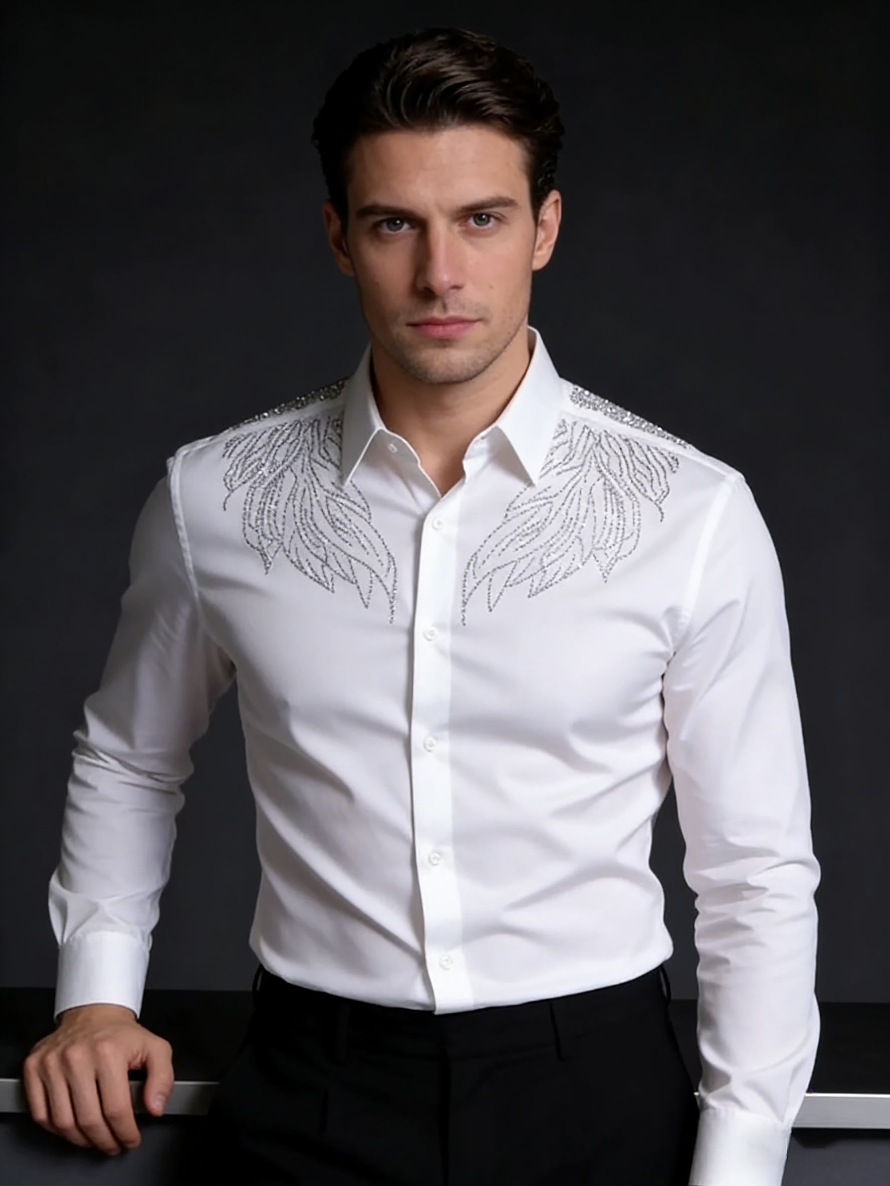 Premium Craft Rhinestone Men's Shirt