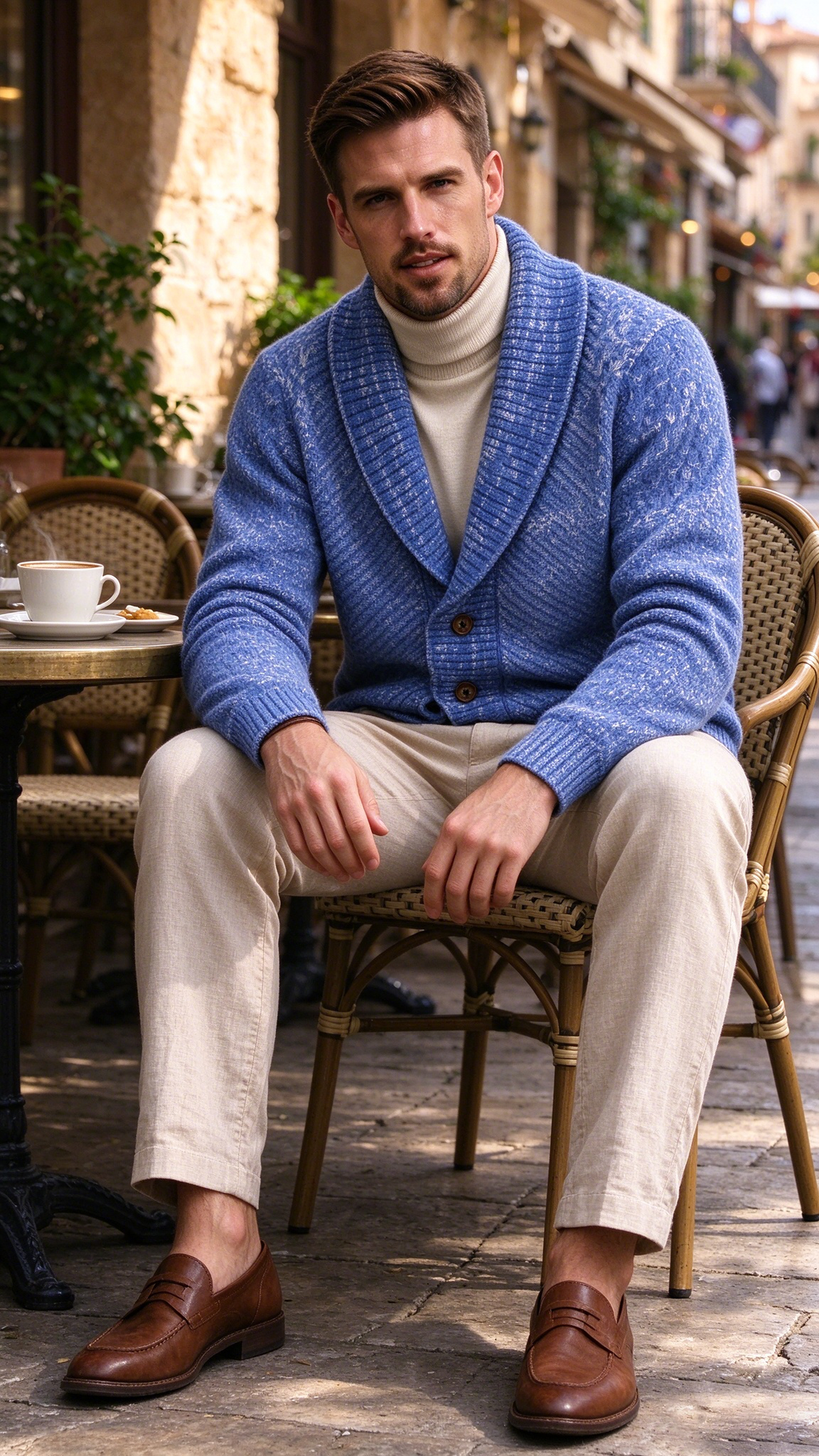 Men's Retro Knit Cardigan