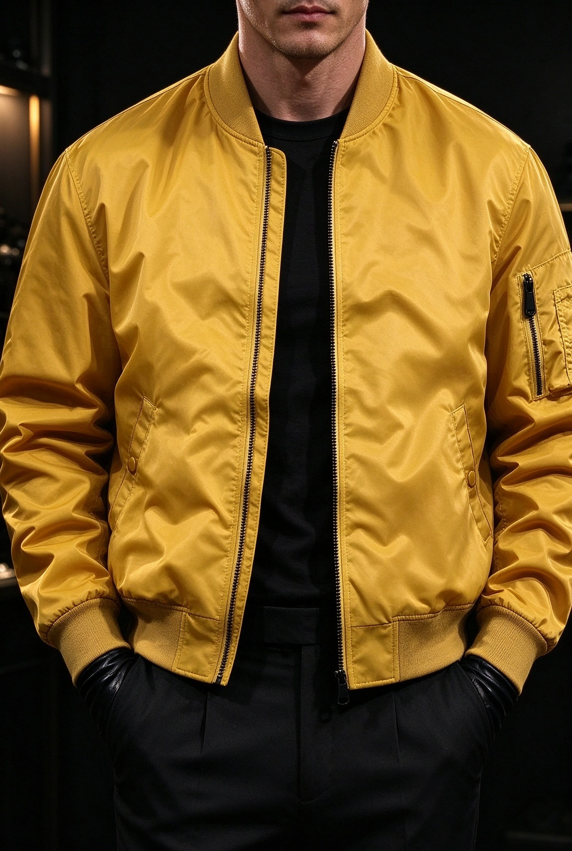 Men's Stand-Collar Bomber Jacket