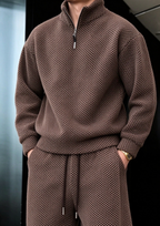 Men's Comfortable Houndstooth Tracksuit