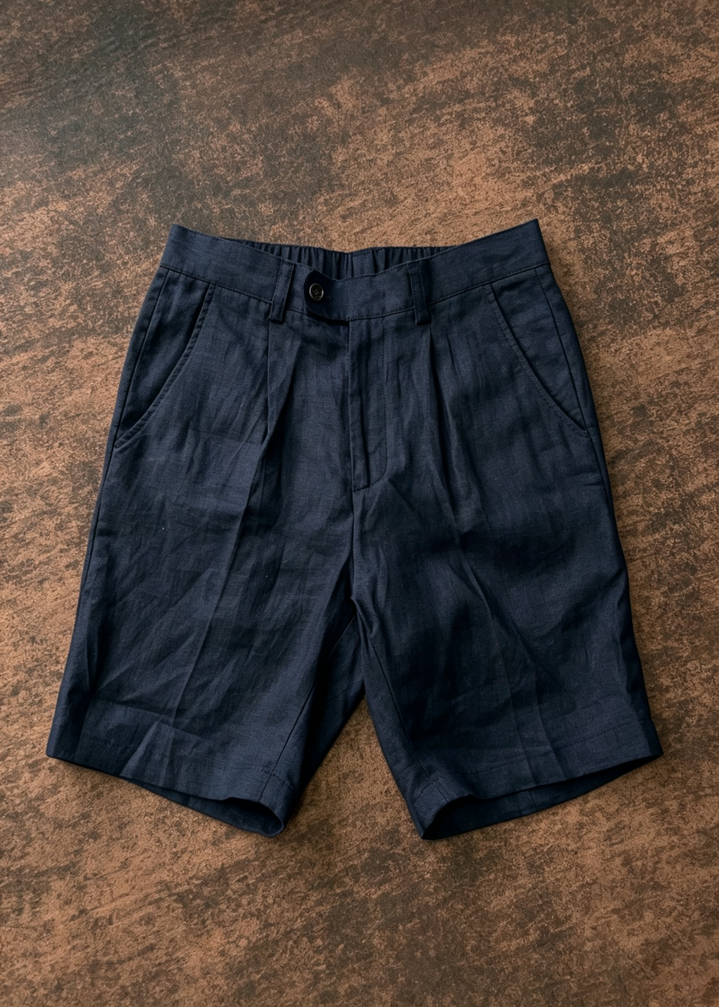 Men's Old Money Linen Blend Shorts - Relaxed Fit Pleated Casual Summer Shorts