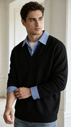 Men's Casual Mock Two-Piece Sweatshirt