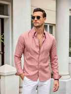 Men's Premium Solid Color Casual Slim-Fit Shirt