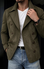 Men's Vintage Double-Breasted Jacket