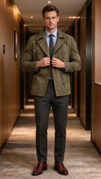 Men's Vintage Double-Breasted Jacket