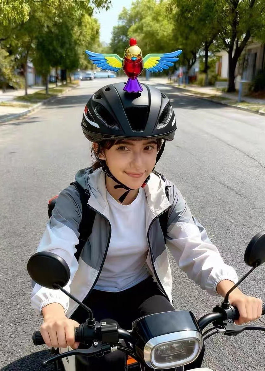 Cute Flying Companion Bird Car Ornament - Wind-Powered Flapping Wings Decoration for Dashboard, Roof, Mirror & Motorcycle