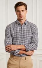 Men's Premium Smart-Casual Plaid Button-Down Shirt