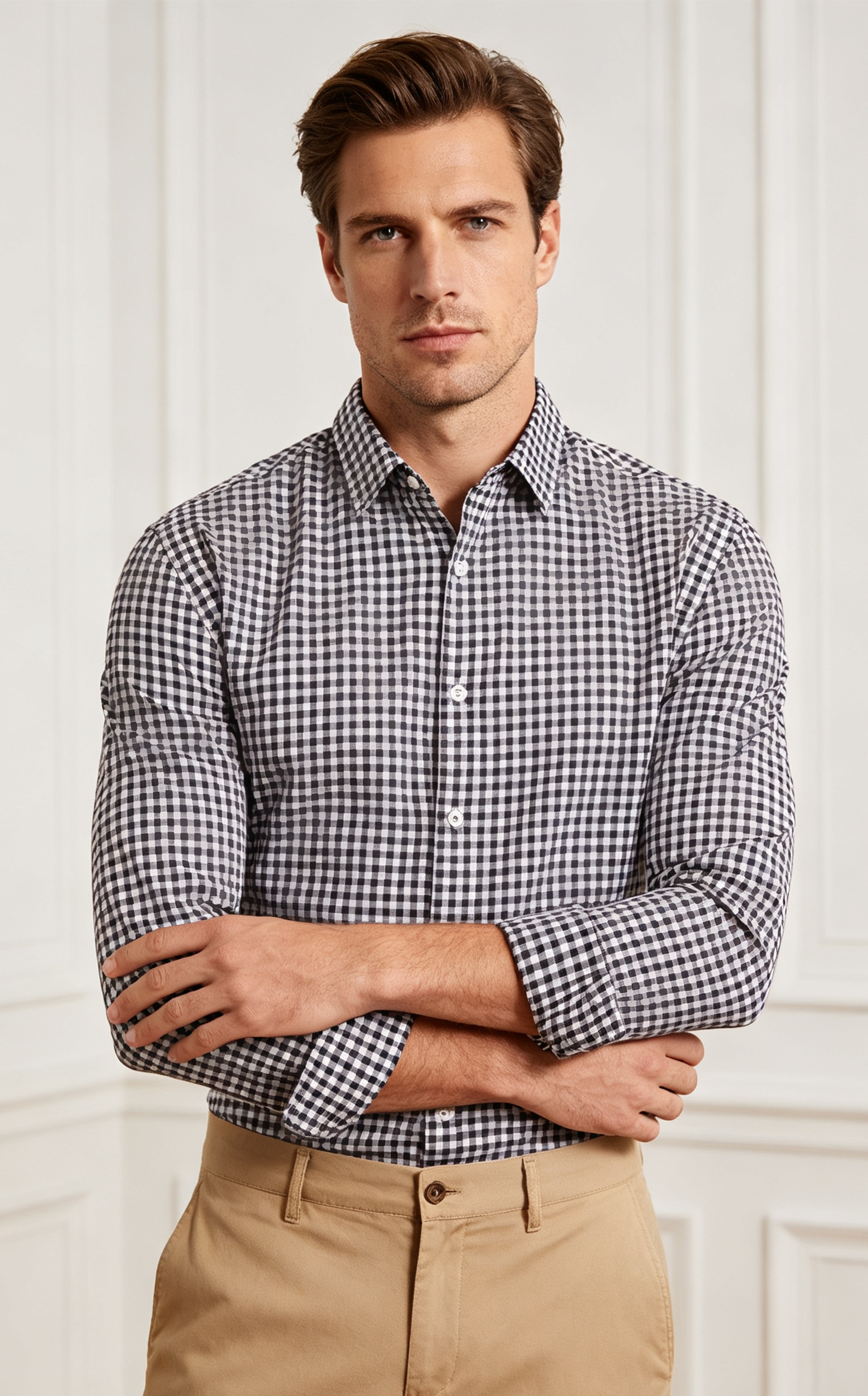 Men's Premium Smart-Casual Plaid Button-Down Shirt