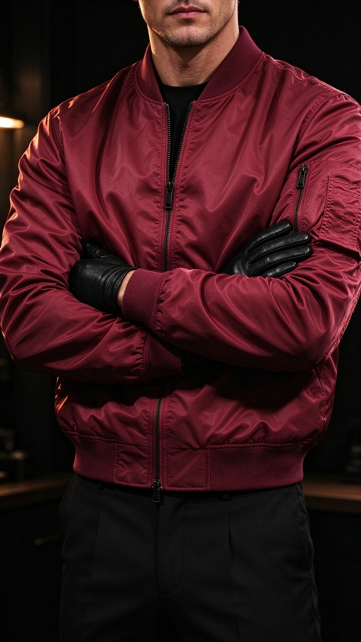 Men's Stand-Collar Bomber Jacket