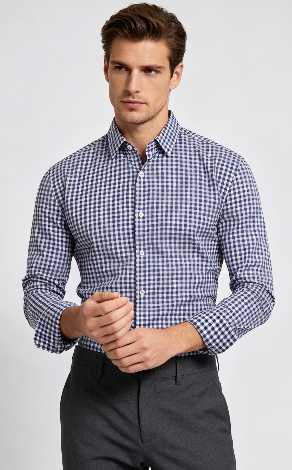 Men's Premium Smart-Casual Plaid Button-Down Shirt