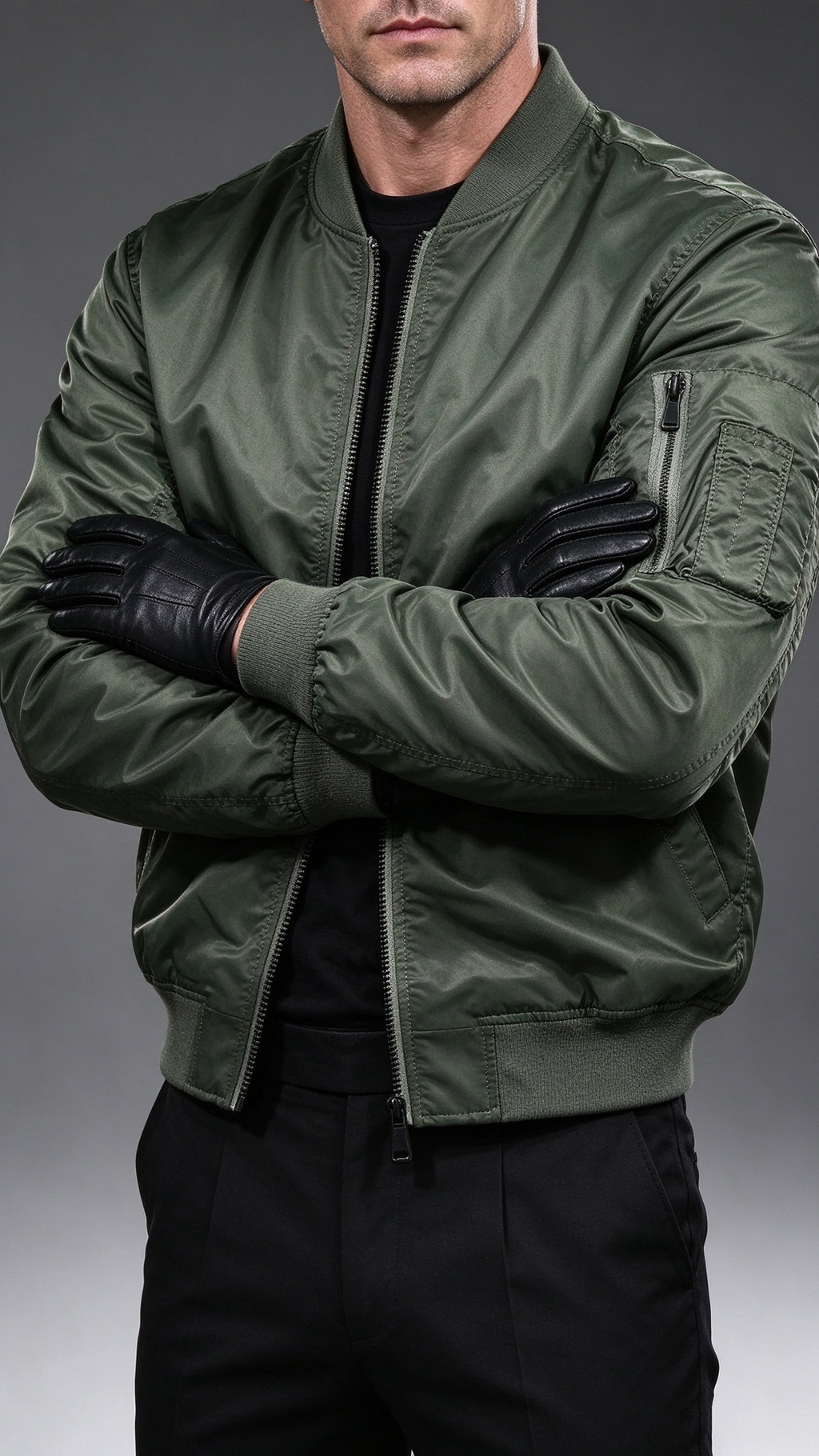 Men's Stand-Collar Bomber Jacket