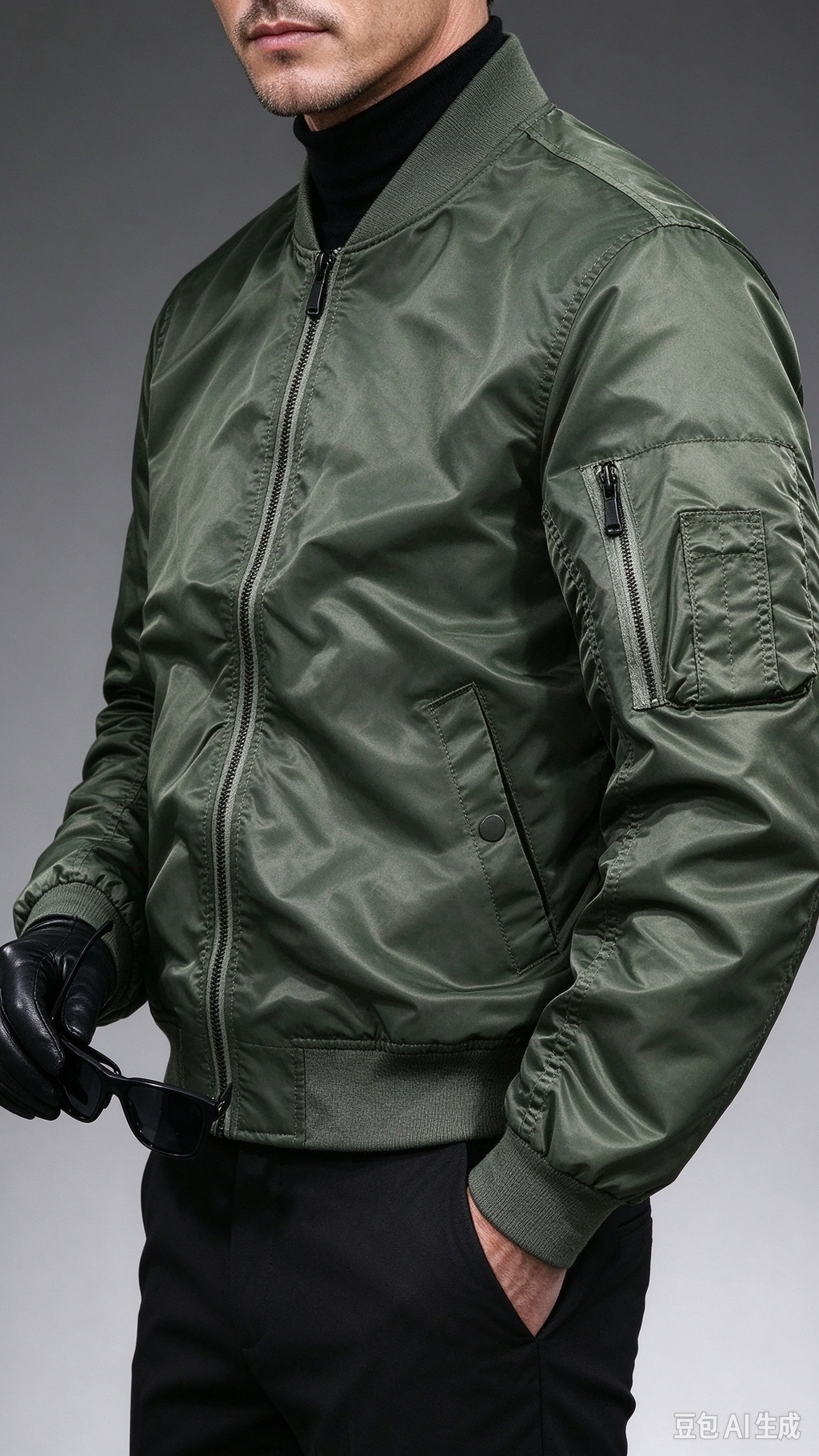 Men's Stand-Collar Bomber Jacket