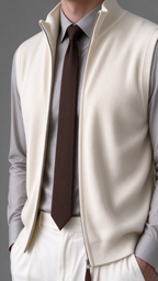 Men's Comfortable Knit Zip-Up Vest