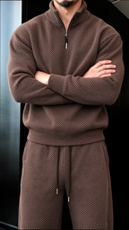 Men's Comfortable Houndstooth Tracksuit