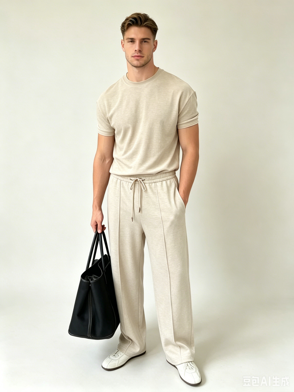 Men's Crewneck Comfortable Casual Short-Sleeve Set