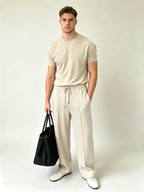 Men's Crewneck Comfortable Casual Short-Sleeve Set