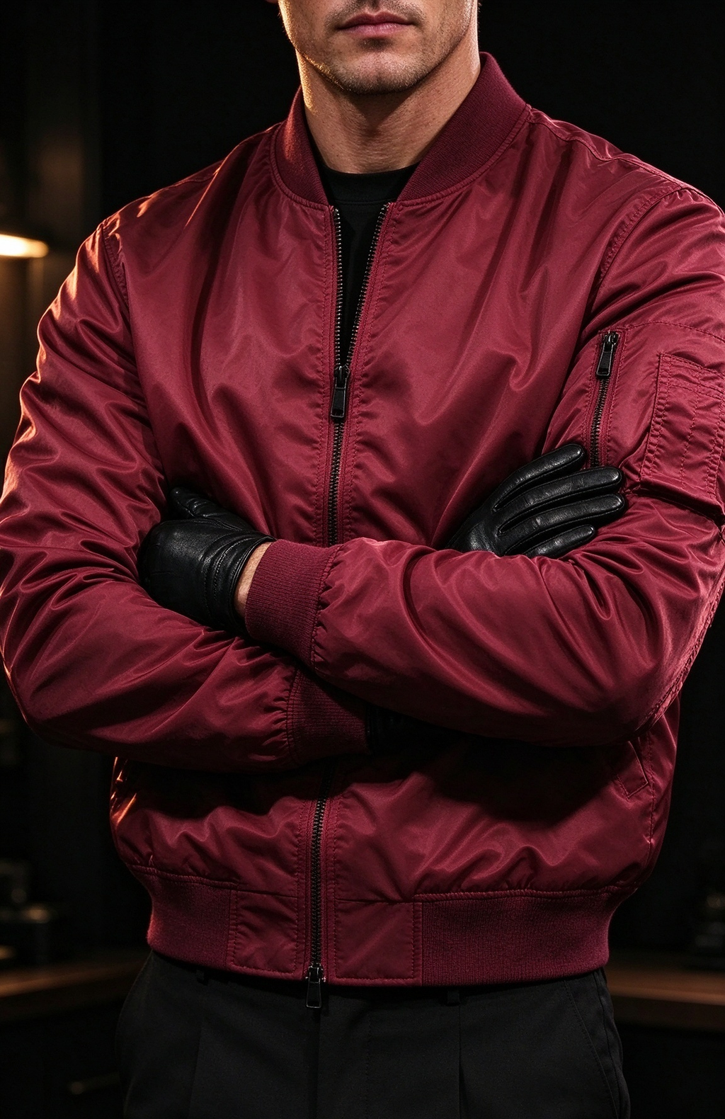 Men's Stand-Collar Bomber Jacket
