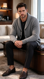 Men's Retro Knit Cardigan