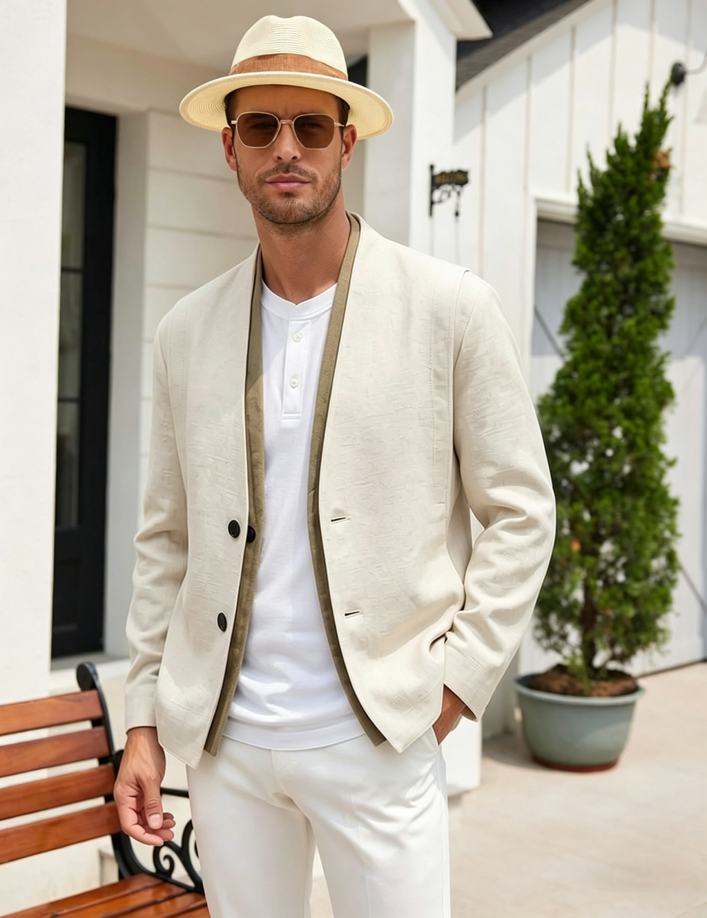 Minimalist Layered Breathable Suit Jacket