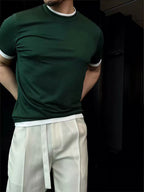Men's Comfortable Faux Twinset Short-Sleeve T-Shirt
