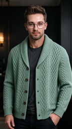 Men's Retro Knit Cardigan