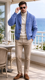 Men's Retro Knit Cardigan