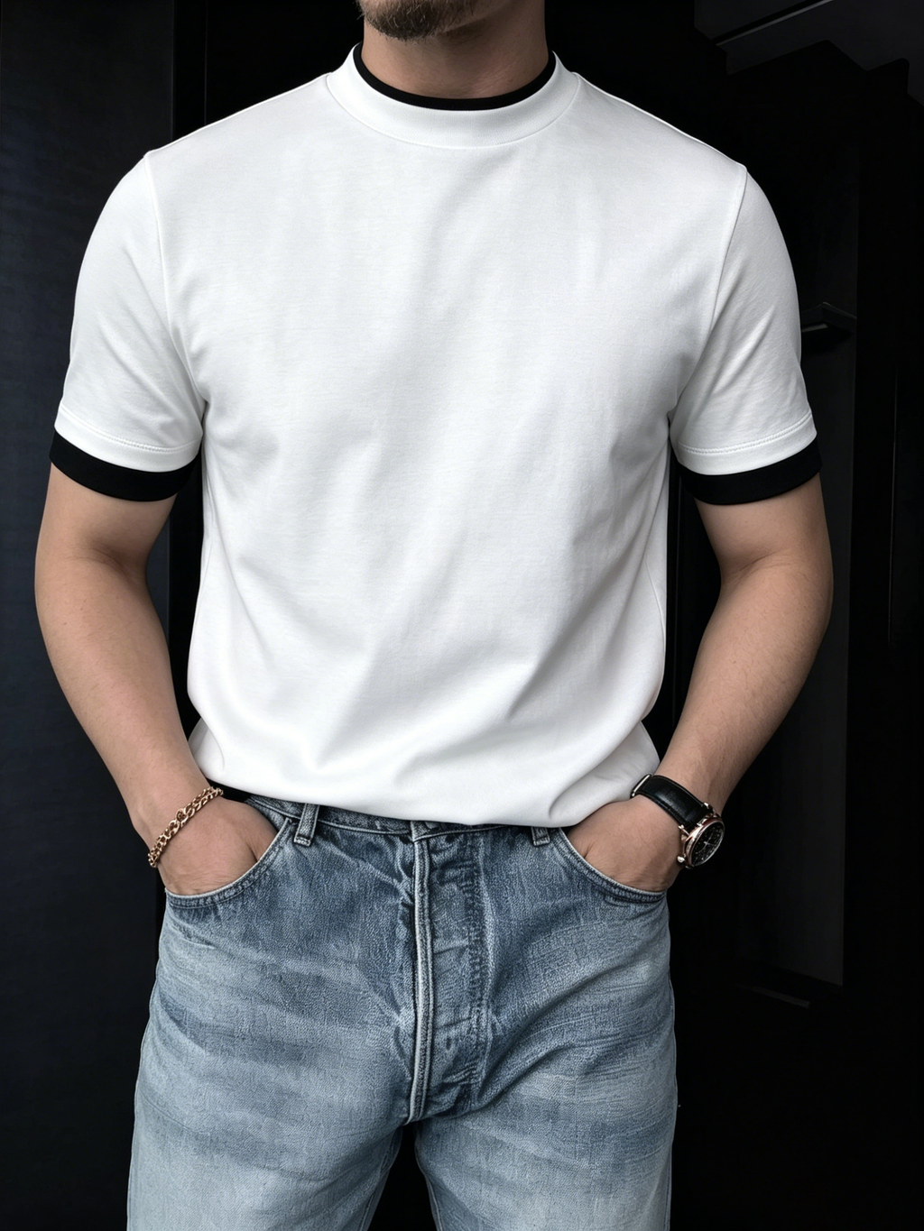 Men's Comfortable Faux Twinset Short-Sleeve T-Shirt