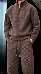 Men's Comfortable Houndstooth Tracksuit