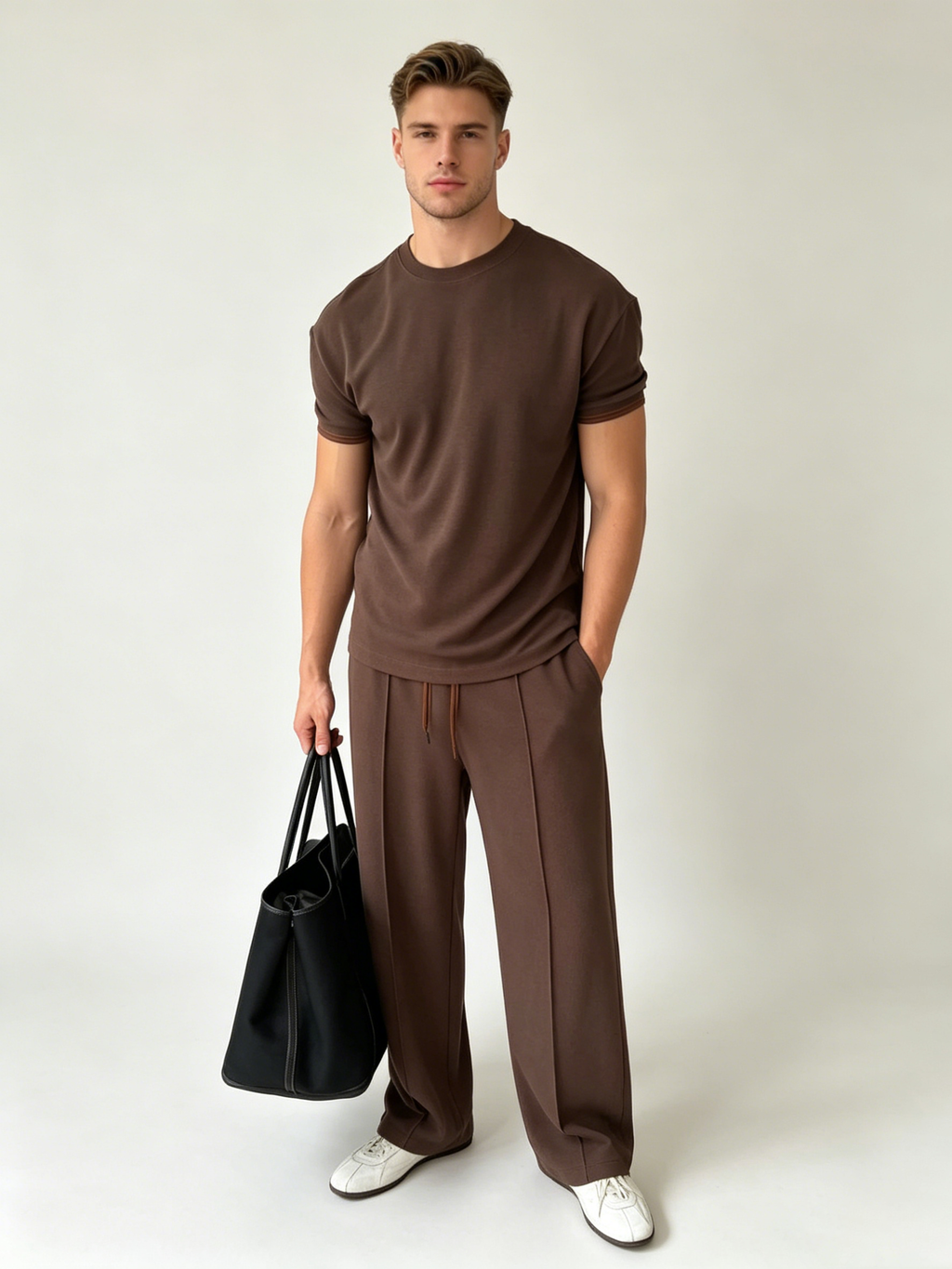 Men's Crewneck Comfortable Casual Short-Sleeve Set