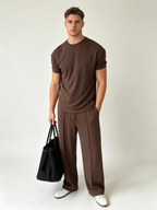 Men's Crewneck Comfortable Casual Short-Sleeve Set