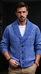 Men's Retro Knit Cardigan