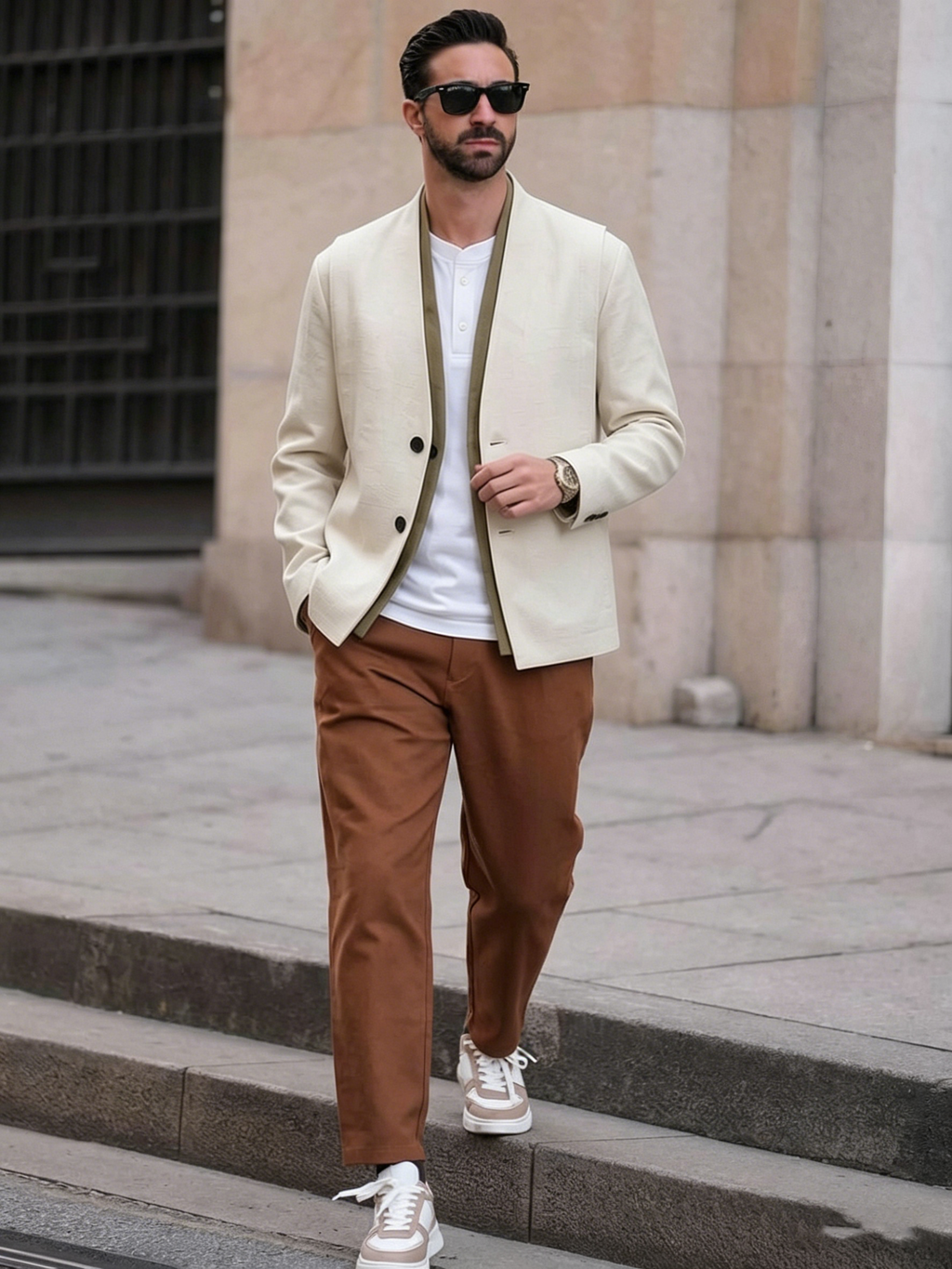 Minimalist Layered Breathable Suit Jacket