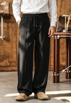 Men's Old Money Lyocell Tencel Straight-Leg Casual Trousers