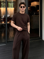 Men's Crewneck Comfortable Casual Short-Sleeve Set
