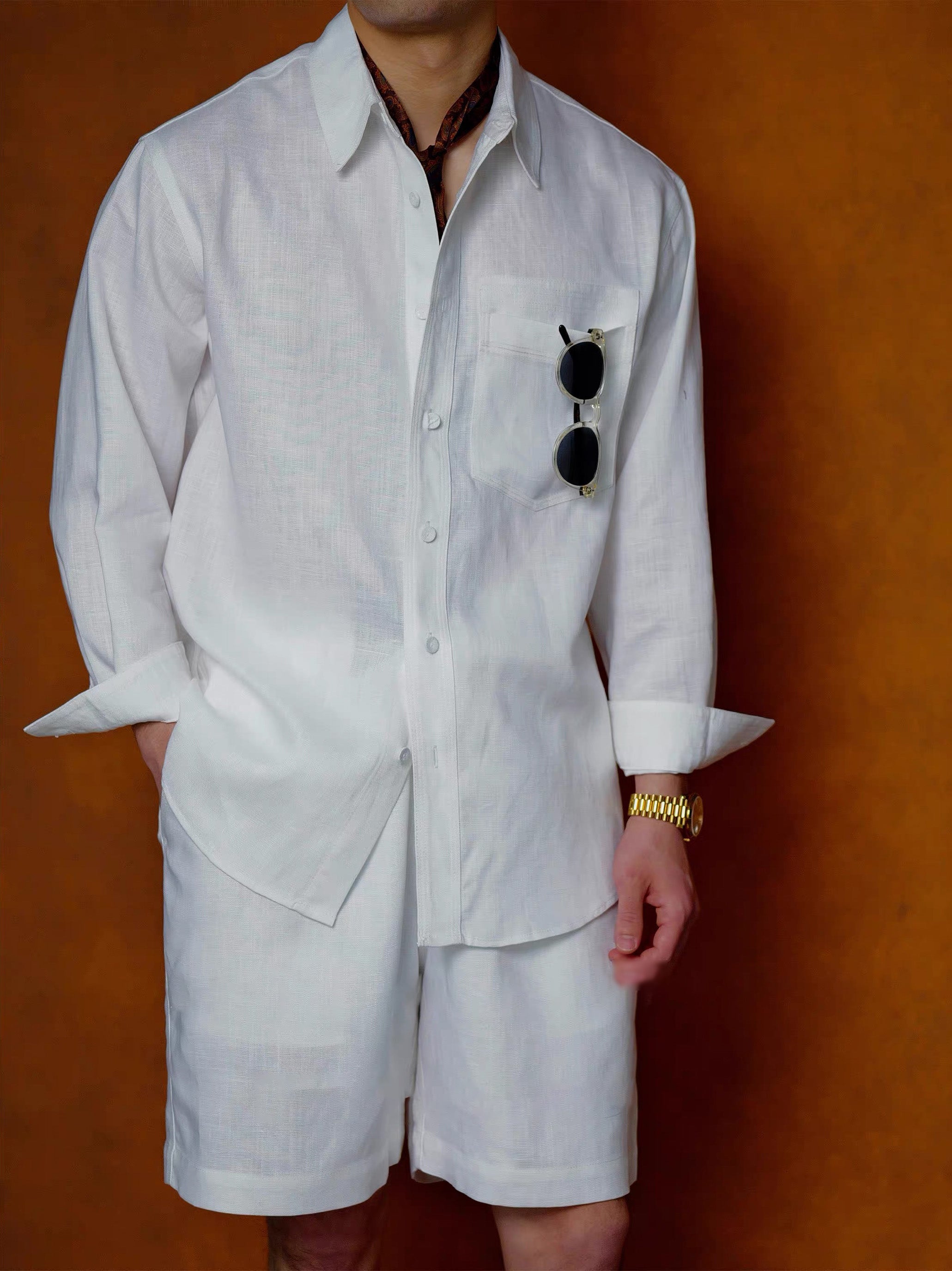 Men's Commuter Breathable Comfortable Shirt + Shorts Set